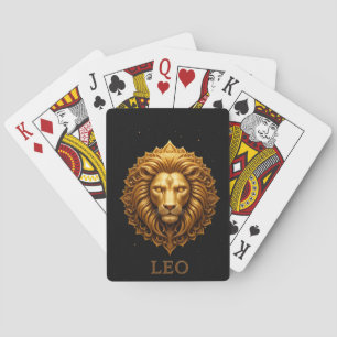 Jeu De Cartes 🦁 Symbole du Lion Doré pour la Force Zodiaque