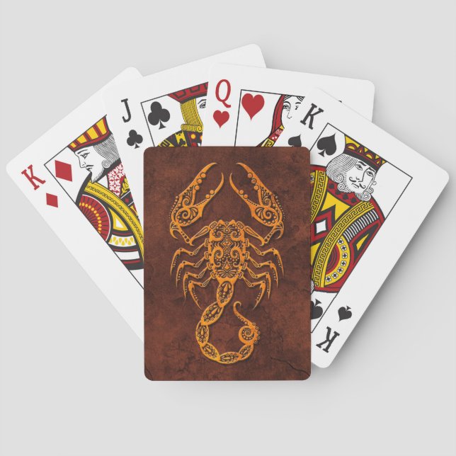 Jeu De Cartes Symbole en pierre de Scorpion d'Intrictate (dos)