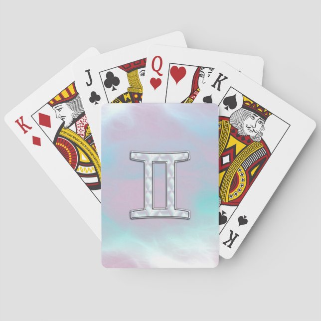 Jeu De Cartes Symbole Gemini Zodiac (dos)