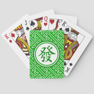 Jeu De Cartes Symbole Lucky Mahjong - Vert foncé