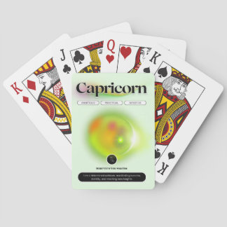 Jeu De Cartes Symbole moderne Zodiac Capricorne Citation Élément