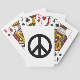 JEU DE CARTES SYMBOLE SYMBOLE DE LA PAIX BLANC NOIR