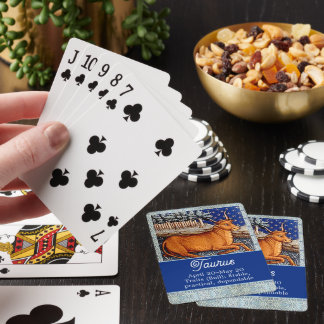 Jeu De Cartes Symbole Taurus Zodiac Bull fête d'anniversaire