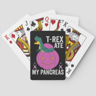 Jeu De Cartes T-rex a mangé mon Pancreas Drôle dinosaure Citroui