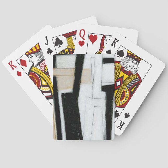 Jeu De Cartes Tableau noir et blanc Abstrait (dos)