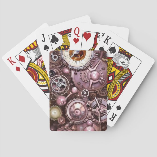 Jeu De Cartes Tableau Steampunk Elements Collage 4 (dos)