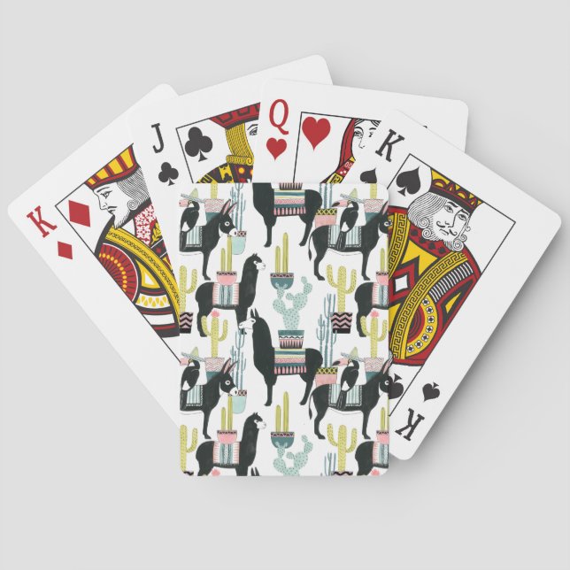 Jeu De Cartes Taco à propos d'amour | Motif Llama & Donkey (dos)