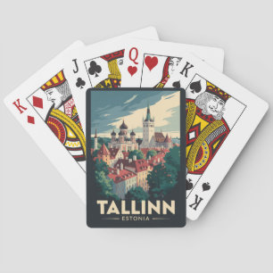Jeu De Cartes Tallinn Estonie Travel Art Vintage