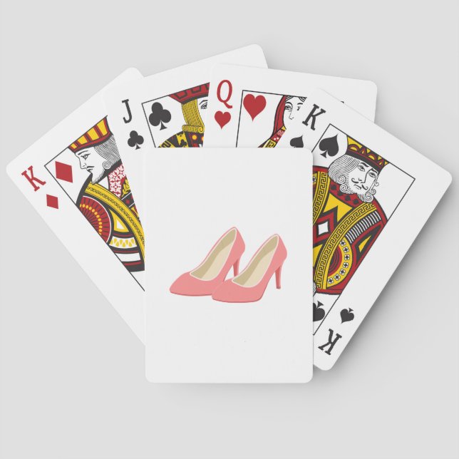Jeu De Cartes Talons hauts roses des rétros années 1950 (dos)