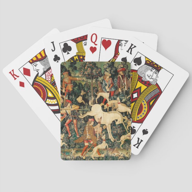 Jeu De Cartes Tapisseries Unicorn Classique médiéval défend la c (dos)