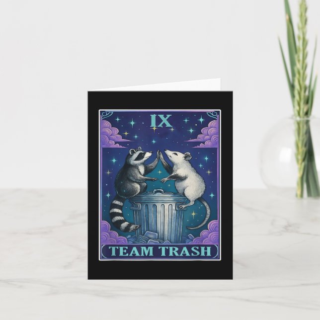 Jeu de Cartes Tarot Équipe Trash Raccoon Cartes de (Devant)
