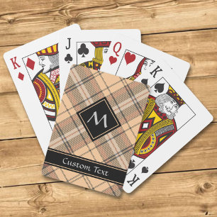 Jeu De Cartes Tartan beige et Brown