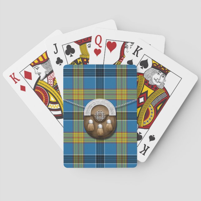 Jeu De Cartes Tartan et escarcelle de Laing (dos)