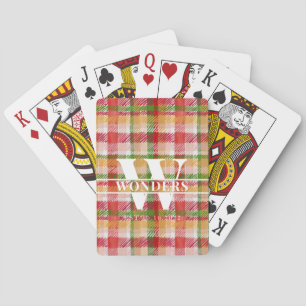 Jeu De Cartes Tartan Texturé Monogrammé