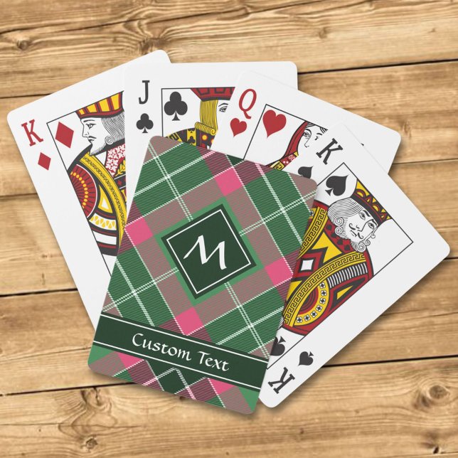 Jeu De Cartes Tartan vert et rose (Créateur téléchargé)