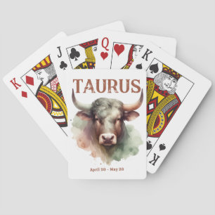 Jeu De Cartes Taurus le Taureau signe Zodiaque Personnalisé Anni
