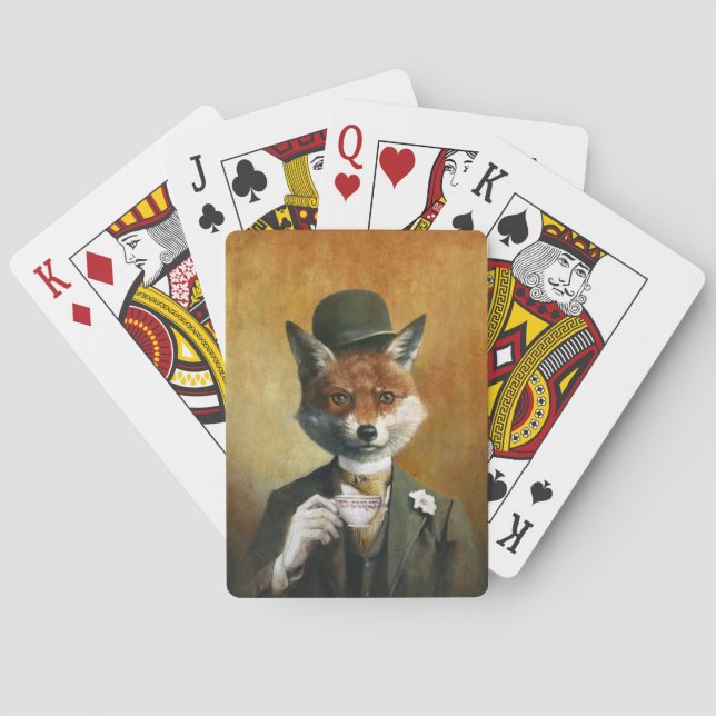 Jeu De Cartes Teatime M. Fox Jouer des cartes (dos)