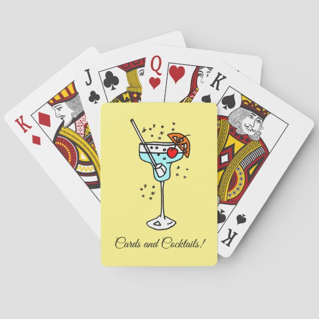Jeu De Cartes Temps de cocktail bleu (dos)