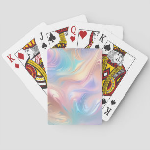 Jeu De Cartes Tendance pastel rose bleu jaune abstrait vagues