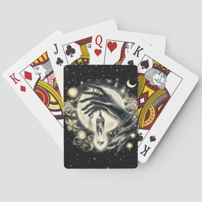 Jeu De Cartes Tenir à la main un cristal sous le clair de lune (dos)