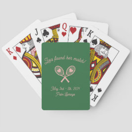 Jeu De Cartes Tennis Bachelorette Carte de jeu personnalisée