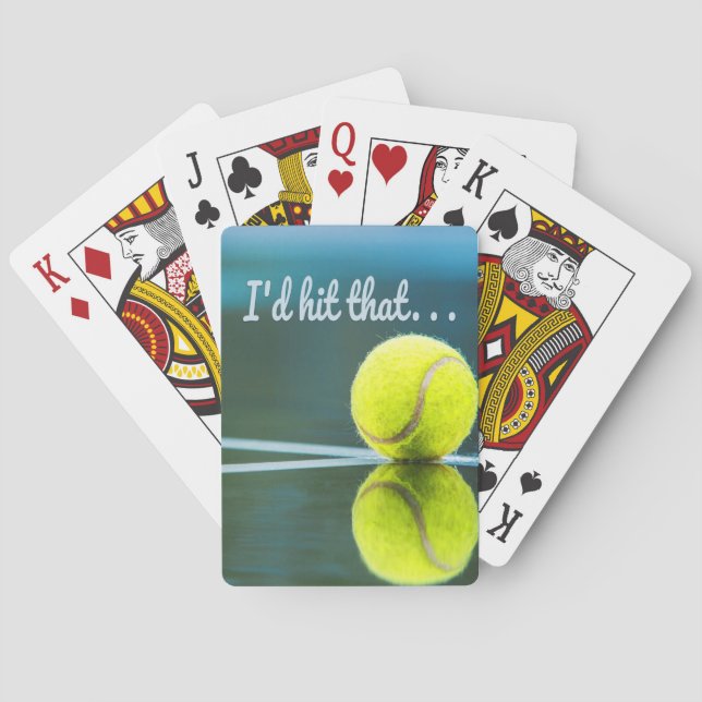 Jeu De Cartes Tennis-ball je frappais ce cadeau drôle (dos)