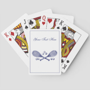 Jeu De Cartes Tennis Croisé Raquette Balles de Tennis Bleu