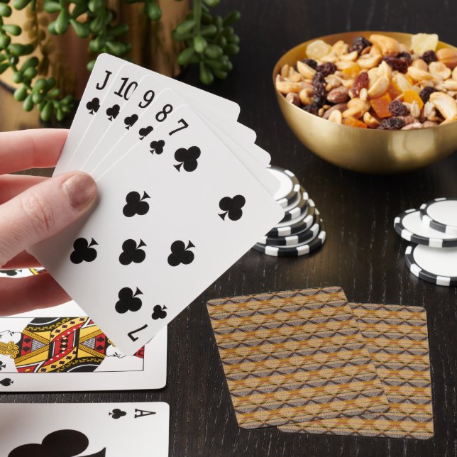 Jeu De Cartes Terrain Brown et or boue Motif Beau (In Situ)