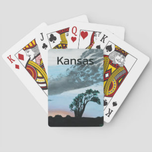 Jeu De Cartes Terrasse de la carte de coucher de soleil