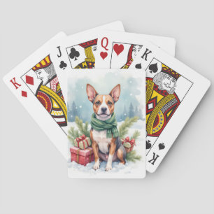Jeu De Cartes Terrier Amstaff Aquarelle Rustique