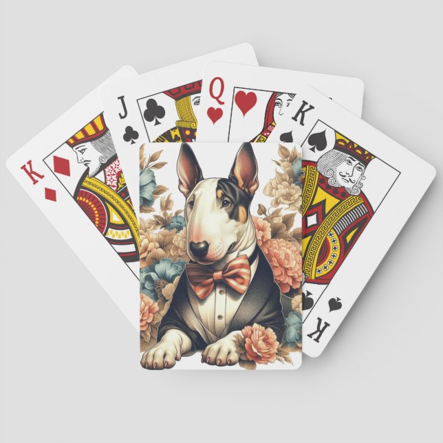 Jeu De Cartes Terrier Floral Cute Retro (dos)