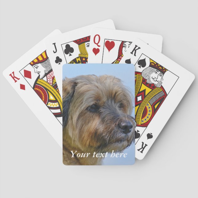 Jeu De Cartes Terrier frontalier personnalisé (dos)