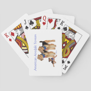 Jeu De Cartes Térriers Airedale Drapeau Américain