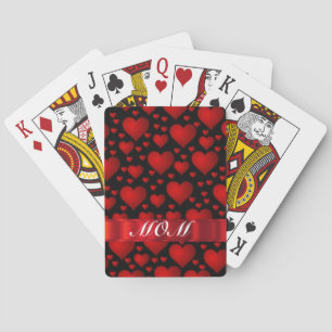 Jeu De Cartes Texte de la mère de coeur rouge
