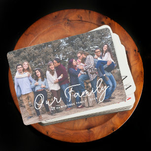 Jeu De Cartes Texte de typographie de script de la famille perso