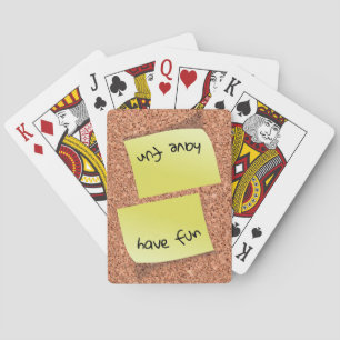 Jeu De Cartes Texte personnalisable sur le tableau à liège