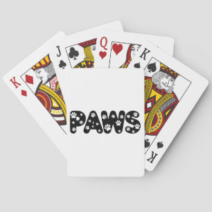 Jeu De Cartes Texte personnalisé des pattes de chien