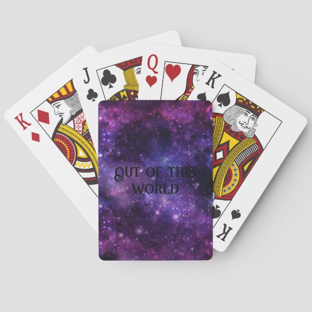 Jeu De Cartes Texte Personnalisé Galaxie Nebula Lecture Cartes (dos)