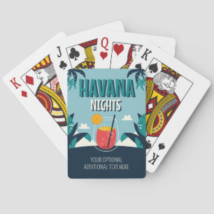 Jeu De Cartes Texte personnalisé "Havana Nights"