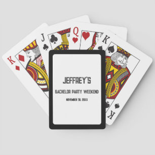 Jeu De Cartes Texte personnalisé pour un week-end d'enterrement 