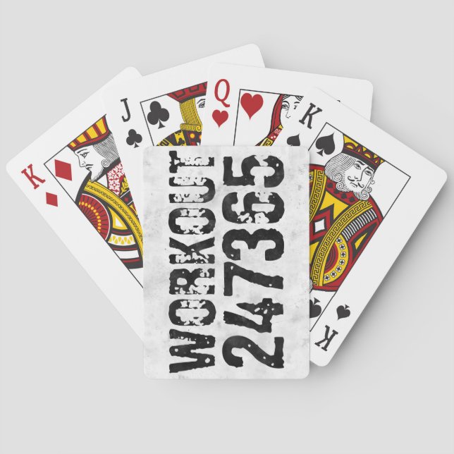 Jeu De Cartes Texte usé et rayé Workout 247365 rustique (dos)