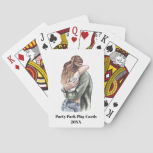 Jeu De Cartes Texte vertical personnalisé photo complète - Carte