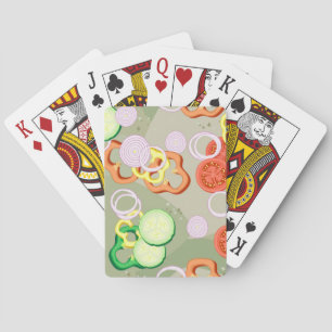 Jeu De Cartes Texture avec des tranches de légumes