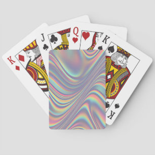 Jeu De Cartes Texture de tourbillon holographique Iridescente