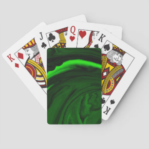 Jeu De Cartes Texture en pierre de malachite verte.
