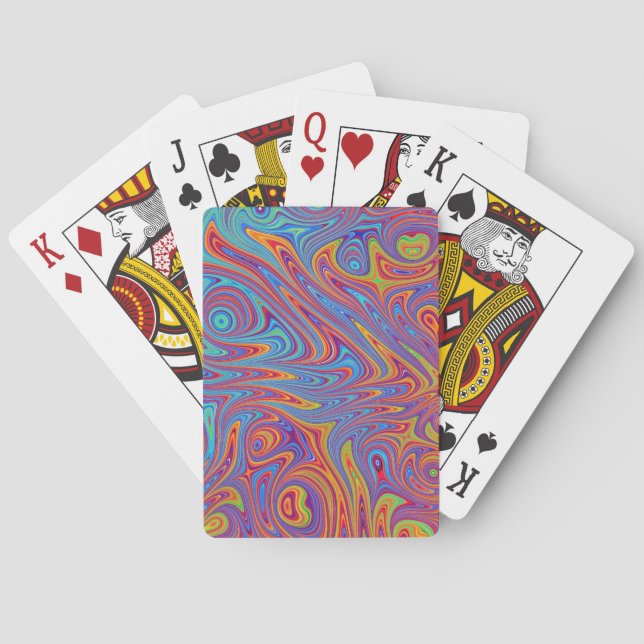 Jeu De Cartes textures psychodeliques (dos)
