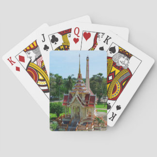 Jeu De Cartes Thailande, temple bouddhiste jouant aux cartes