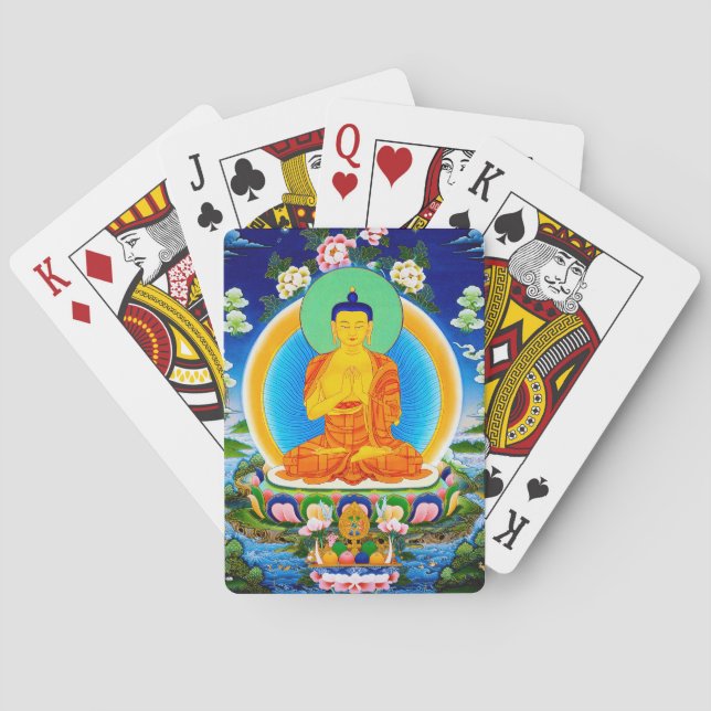Jeu De Cartes Thangka oriental Cool Prabhutaratna Bouddha (dos)