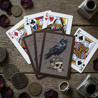 Jeu De Cartes The Crown Remains Gothic Raven Skull