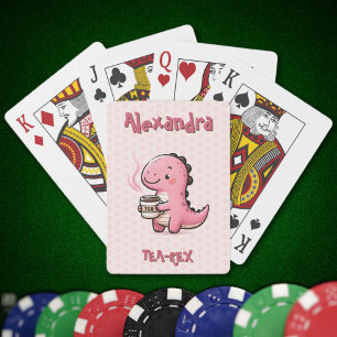 Jeu De Cartes Thé-Rex sucré Dinosaure personnalisé Pun animal